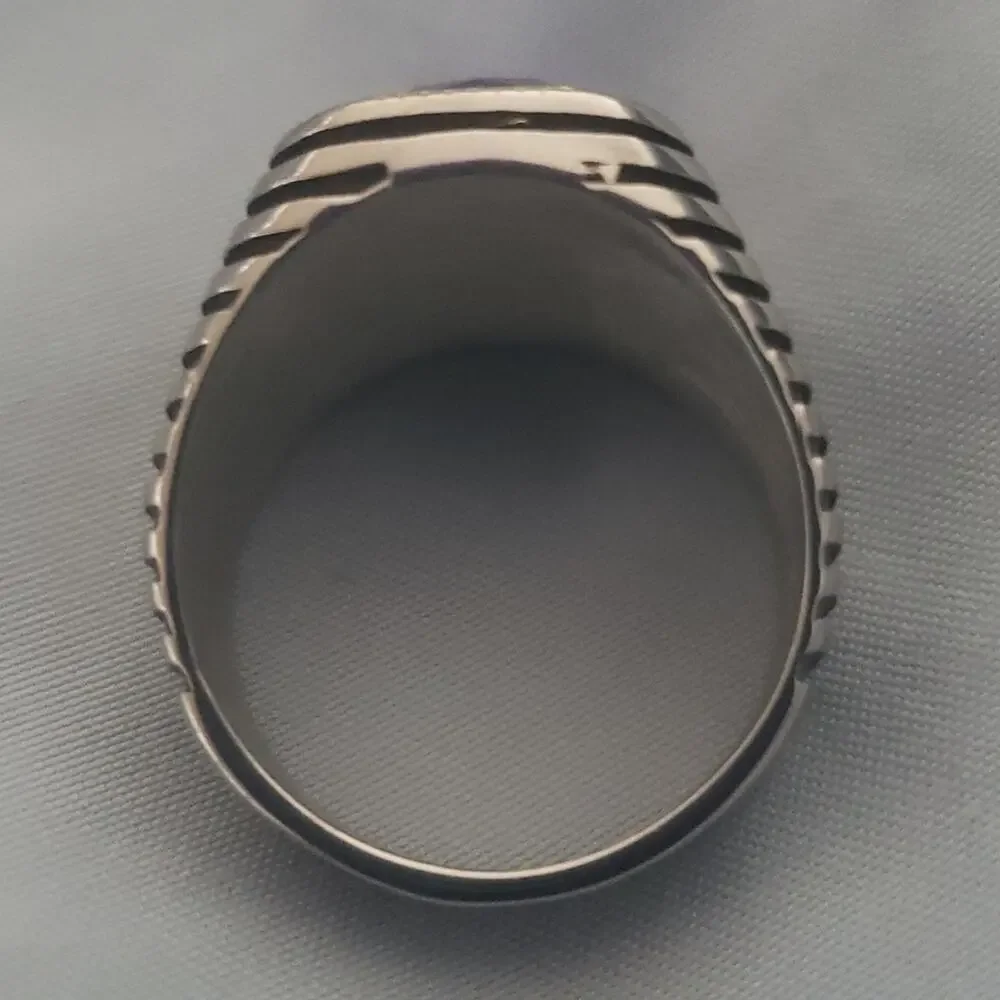 Blue Handmade Men's Ring Size 11 NWT